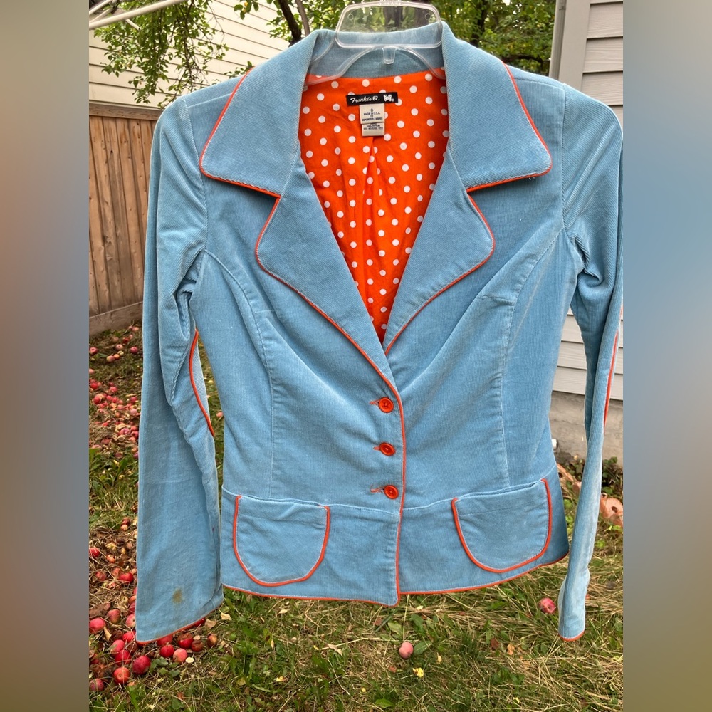 FRANKIE B Women’s Jacket corduroy suit style jacket, Vintage